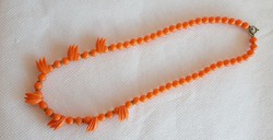 Vintage narancs 70 -es évek   gyöngysor , nyaklánc