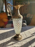 Beautiful old crystal decanter pouring everything with 0.5 l inscription