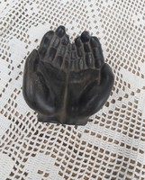 Beautiful hand shaped carcag? Nádudvari? Black ceramic nostalgia collector village peasant