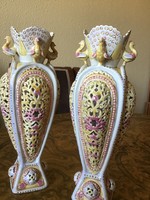 Zsolnay  antik galambos váza pár