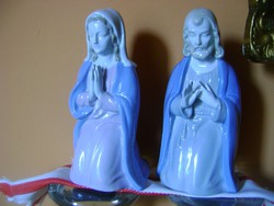 Bertram rare porcelain pair, Jesus and Mary praying while kneeling