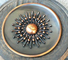 Will Charles marked copper wall bowl