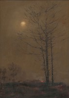 László Mednyánszky - evening landscape - reprint