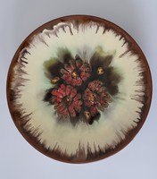 Magda Horváth decorative handicraft ceramic bowl / wall decoration-30 cm