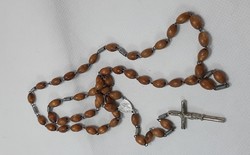 Vintage wooden beaded rosary