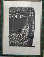 János Kass: Moses - signed, numbered screen print from 1985