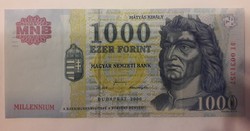 1000 EZER FORINTOS BANKJEGY MILLENNIUM 2000 "DE" SORSZÁMKÖVETŐ PÁR AUNC GYŰJTŐK FIGYELMÉBE