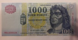 2 db 1000 EZER FORINTOS BANKJEGY MILLENNIUM 2000 "DE" SORSZÁMKÖVETŐ PÁR AUNC GYŰJTŐK FIGYELMÉBE