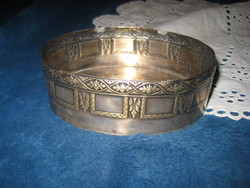 Art Nouveau, silver-plated, oval bowl, slightly worn inside
