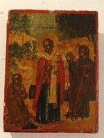 Russian miniature icon certified consecrated