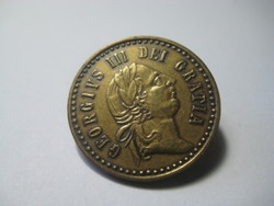 Katonai zubbony gomb , régi angol  , III. György idejéből  ,  22 mm ,