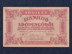 Adójegyek 1 millió Adópengő bankjegy 1946 amelyeknél, tükör címer (id51195)