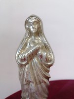 Régi foncsorozott üveg Szűz Mária