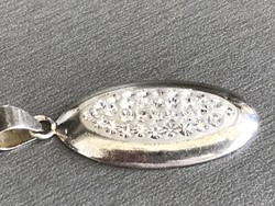 Silver pendant with swarovski crystals, 4 g