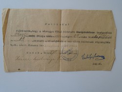ZA397.4 Felhívás 1923  RECSK  Heves megye  Pétervására járás Zám Hidvégi János   83 korona