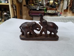 Oriental wood carved elephant