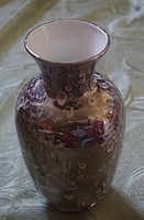 Kőporc Witeg szürke, lüsztermázas, kézzel festett váza