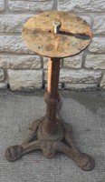 Iron stand, iron table with cast iron marble glass wooden top roof. Sculpture holder pedestal flower stand