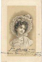 Old Postcards - Régi Képeslapok - Fiatal Hölgy Portréja - 1902-ből.