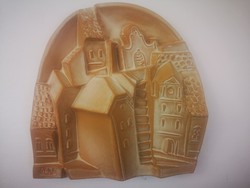 Retro midcentury vintage midcenturymodern Chekovszky Szentendre wall ceramic