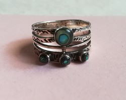 Abalone kagylóberakásos ezüst gyűrű