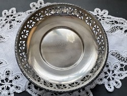 E.P.N.S made in england - silver plated fruit bowl with ornate edge