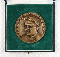 1H914 Soltz Vilmos bányász bronzplakett díszdobozban 1967