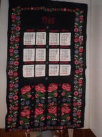 Textile - 1985 - calendar - 66 x 40 cm - linen - new