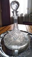 Lead crystal decanter - with rich grinding