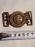 Old copper french scout belt buckle