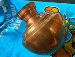Hand hammered Indian copper floor vase