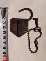 Old small padlock with key