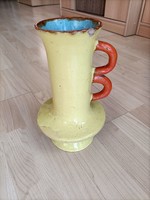 Hops in a ceramic jug or vase Art Nouveau. Damaged!