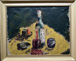 Xx. No. Hungarian painter with a bottle