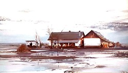 Fejér Csaba (1936-2002) Olvadó hó (galériában vásárolt), örökös pénzvisszafizetési garanciával