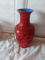 Kínai Cinóber lakk váza