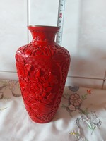 Chinese cinnabar lacquer vase