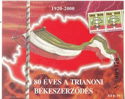 Magyarország 80 éves a trianoni békeszerződés 2000