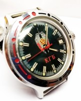 Vostok amphibia 420 kgb, automatic calendar 31 stone russian military men's watch.