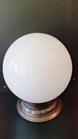 Különleges Art deco, Bauhaus fehér , hatalmas,  tejüveg gömb, régi, 80 - 100 éves  mennyezeti lámpa