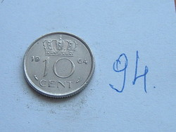 Netherlands 10 cent 1964 nickel, queen juliana, hal 94.
