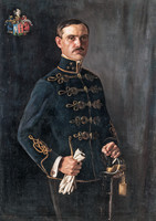 Jenyei jelzéssel nagy méretű katona portré 120*85 cm