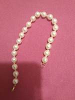 True pearl bracelet with 14 carat gold clasp