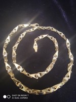 Gold 14kr baracca unisex yellow and white combination necklace