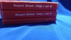 Margaret Mitchell Elfújta a szél 1 2 3 piros kötésű aranyozott írású szegélyezett díszítésű dobozos
