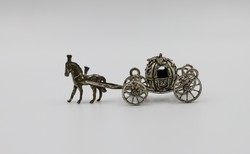 Meseszép tökhintó lóval miniatűr 800-as ezüst