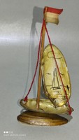 Kézzel festett kagyló balatoni vitorlás hajó
