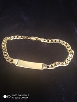 Gold (14kr.) Men's bracelet with insert