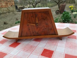 Retro wood table clock, fireplace clock for sale! It works