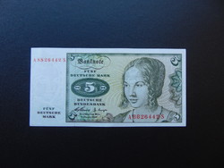 NSZK 5 márka 1960 Nagyon szép ropogós bankjegy